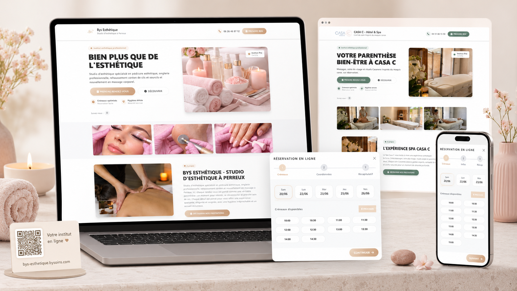 Paramètres de personnalisation du site vitrine BYSOINS